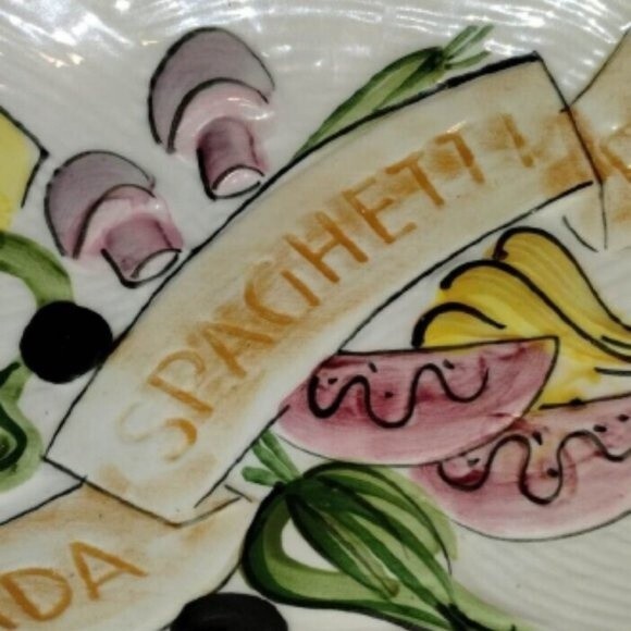 Vintage Los Angeles Potteries Spaghetti/Salad/Pasta Serving Bowl - Picture 4 of 5